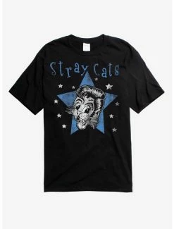 Promo 🤩 Stray Cats Logo Starts T-Shirt ❤️