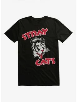 Promo 🔔 Stray Cats Cat Head Logo T-Shirt 🔥