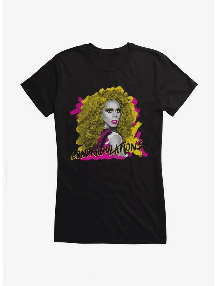 Wholesale βοΈ RuPaul Condragulations Portrait π§ Girls T-Shirt π