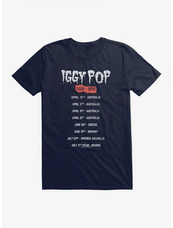 Hot Sale π Iggy Pop Tour Dates T-Shirt π― - Image 3