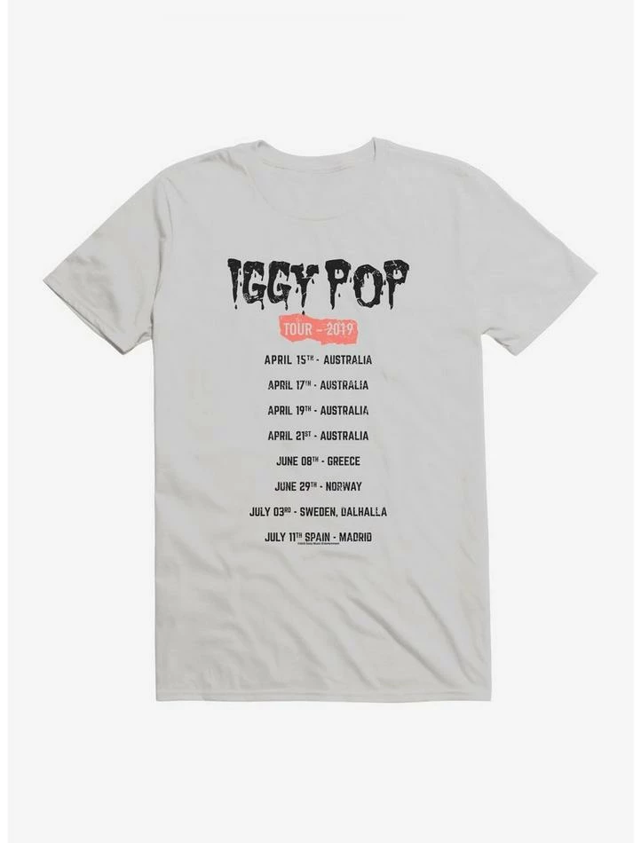 Hot Sale π Iggy Pop Tour Dates T-Shirt π― - Image 4