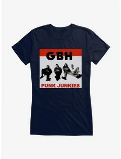 Cheap 🎉 GBH Punk Junkies 👧 Girls T-Shirt 😀