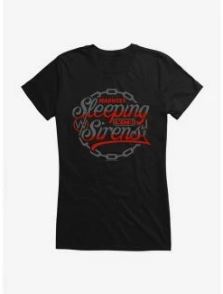 Hot Sale 👍 Sleeping With Sirens Chain Crest 👧 Girls T-Shirt 👍