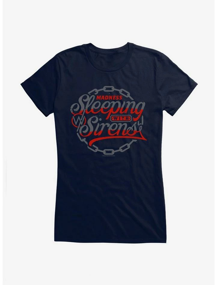 Hot Sale π Sleeping With Sirens Chain Crest π§ Girls T-Shirt π - Image 6