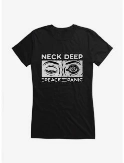 Hot Sale 🎉 Neck Deep The Peace And The Panic Eyes 👧 Girls T-Shirt 💯