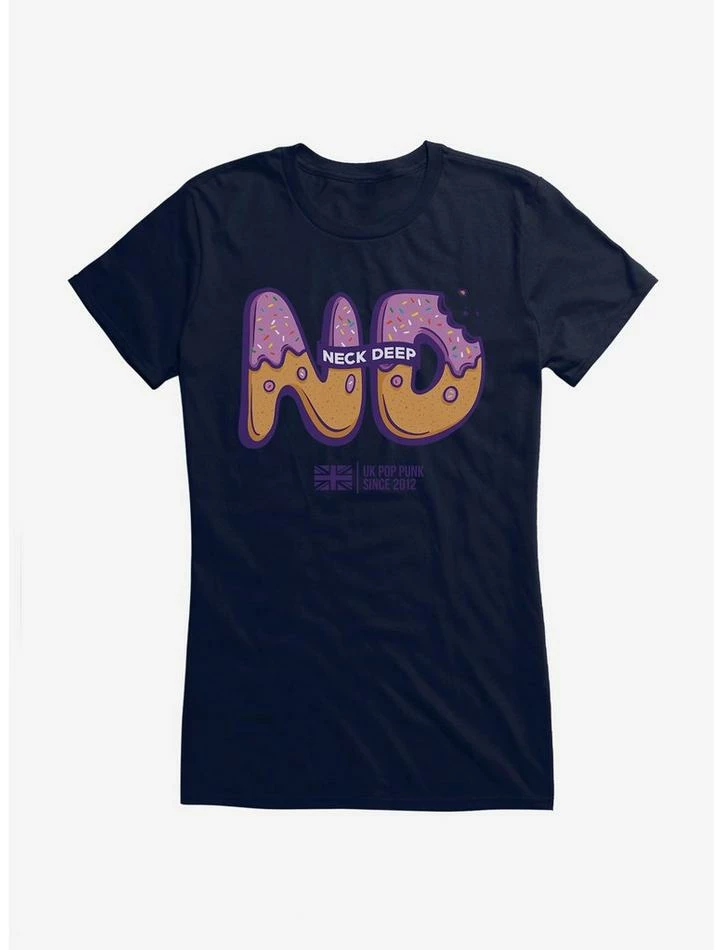 Buy 𧨠Neck Deep Donut Logo π§ Girls T-Shirt β - Image 5