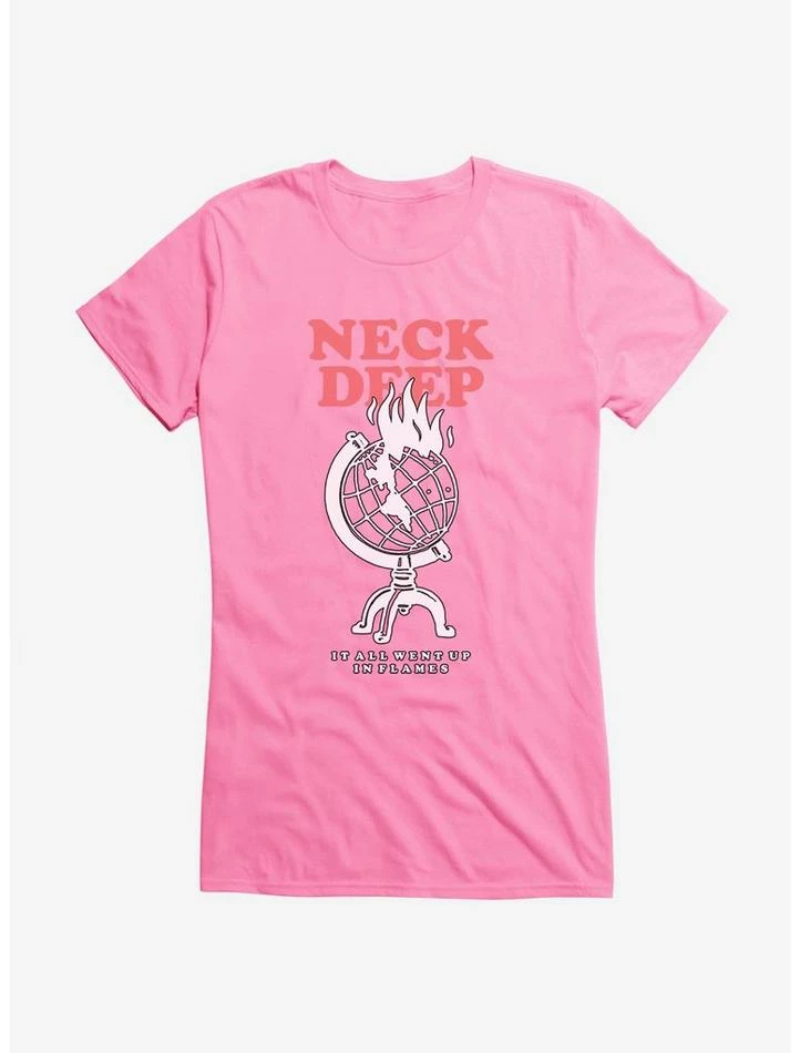 Best Sale 𧨠Neck Deep It All Went Up In Flames π§ Girls T-Shirt π₯ - Image 6