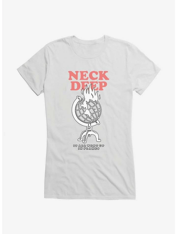 Best Sale 𧨠Neck Deep It All Went Up In Flames π§ Girls T-Shirt π₯ - Image 4