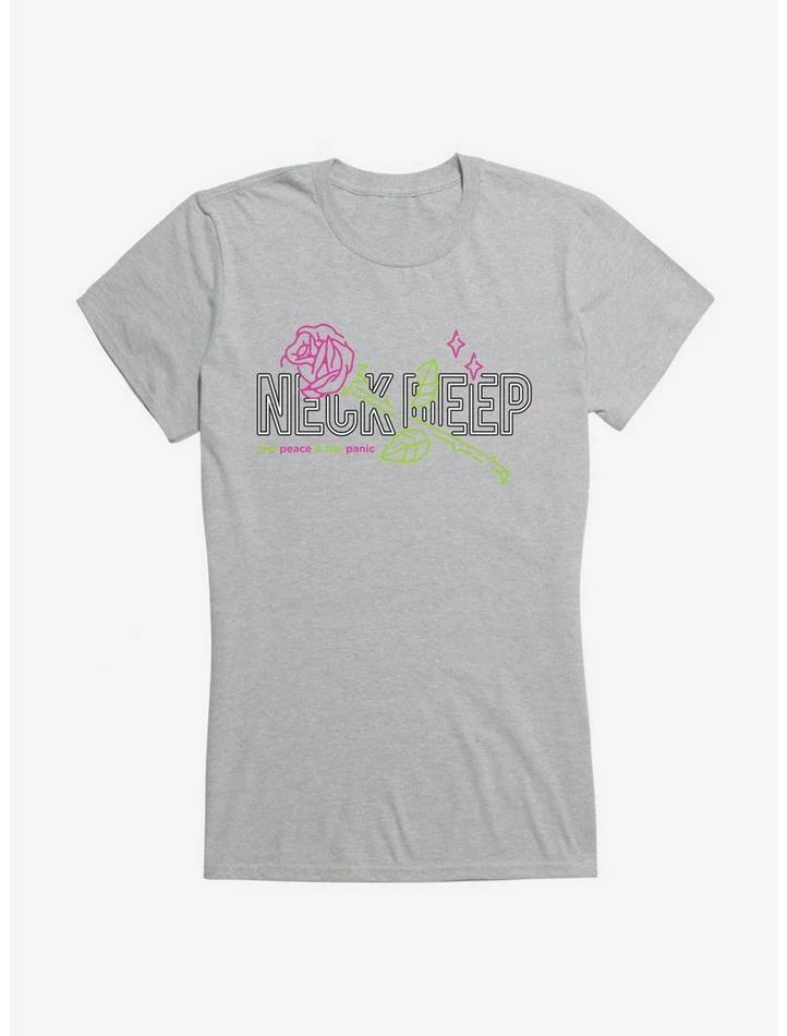 Discount β¨ Neck Deep Neon Rose π§ Girls T-Shirt π - Image 5