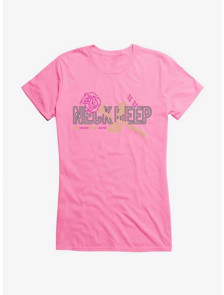 Discount β¨ Neck Deep Neon Rose π§ Girls T-Shirt π - Image 3
