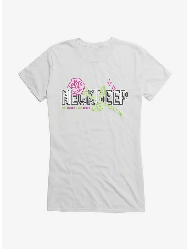 Discount β¨ Neck Deep Neon Rose π§ Girls T-Shirt π - Image 6
