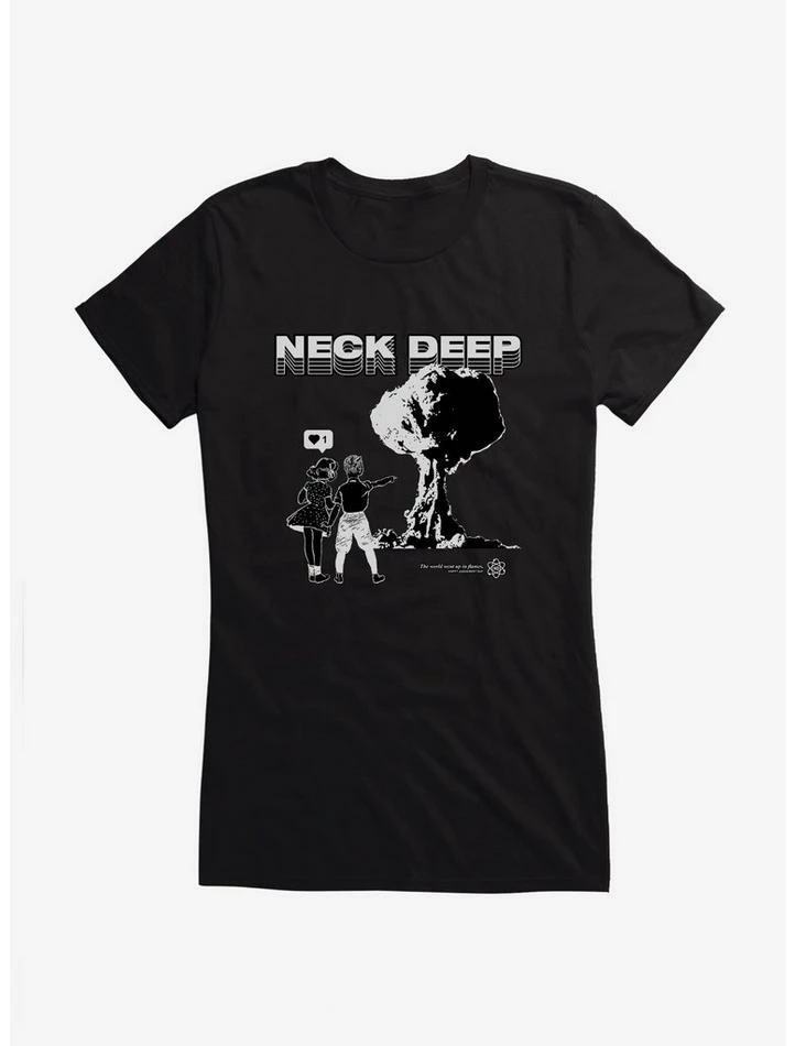 New π Neck Deep Nuclear Couple π§ Girls T-Shirt β€οΈ - Image 4