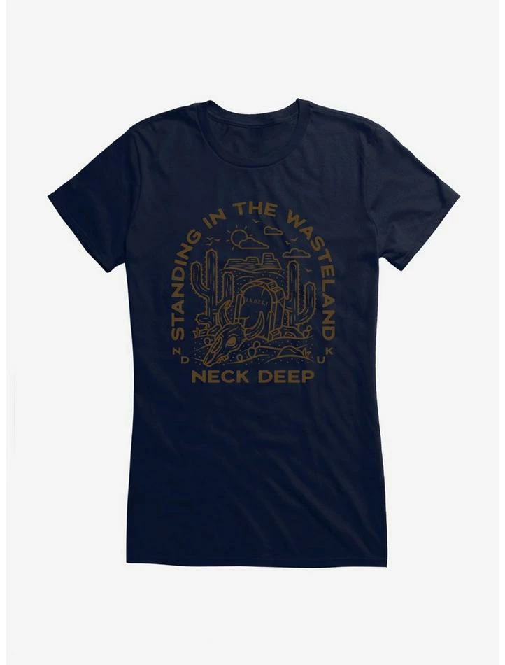 Budget β€οΈ Neck Deep Standing In The Wasteland π§ Girls T-Shirt π - Image 3