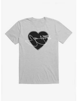 Best deal 🔔 Joan Jett White Script Autograph In Heart T-Shirt 🔥