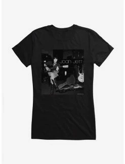 Brand new 🌟 Joan Jett Black And White Photo Logo 👧 Girls T-Shirt 👏