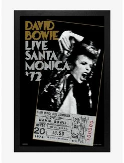 Top 10 😀 David Bowie Santa Monica 72 Framed Wood Wall Art ✨