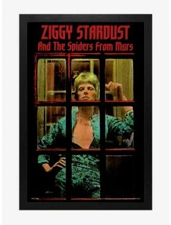 Best Sale ⭐ David Bowie Ziggy Spiders Framed Wood Wall Art ⌛