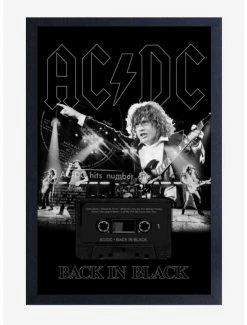 Buy 👏 AC/DC Back In Black Live Framed Wood Wall Art ⭐
