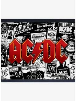Buy 🔔 AC/DC Collage Framed Wood Wall Art 🔔