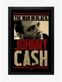 Flash Sale ⌛ Johnny Cash The Man In Black Framed Wood Wall Art 😍