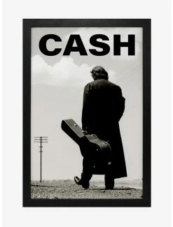 Cheapest 🔔 Johnny Cash Walk Framed Wood Wall Art 🎉