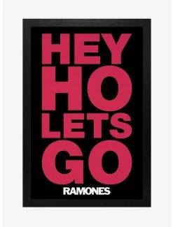 Best Sale 👏 Ramones Hey Ho Let'S Go! Framed Wood Wall Art 🥰