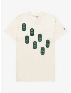New ✔️ TinyTAN Member Wappen Badges T-Shirt Inspired by BTS Hot Topic Exclusive 🥰