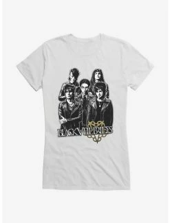 Coupon 🎉 Black Veil Brides Black & White Photo 👧 Girls T-Shirt 🛒