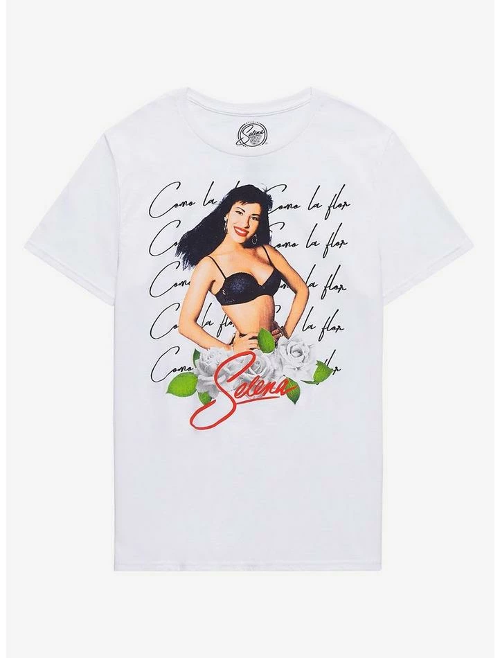 Buy π Selena Portrait With White Roses π§ Girls T-Shirt π€©