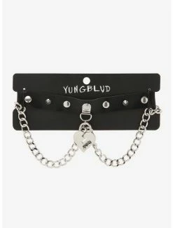 Discount 😉 Yungblud Padlock Heart Chain Choker 😀