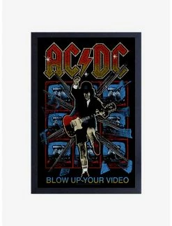 Outlet 💯 AC/DC Blow Up Your Video Sketch Framed Wood Wall Art ✔️