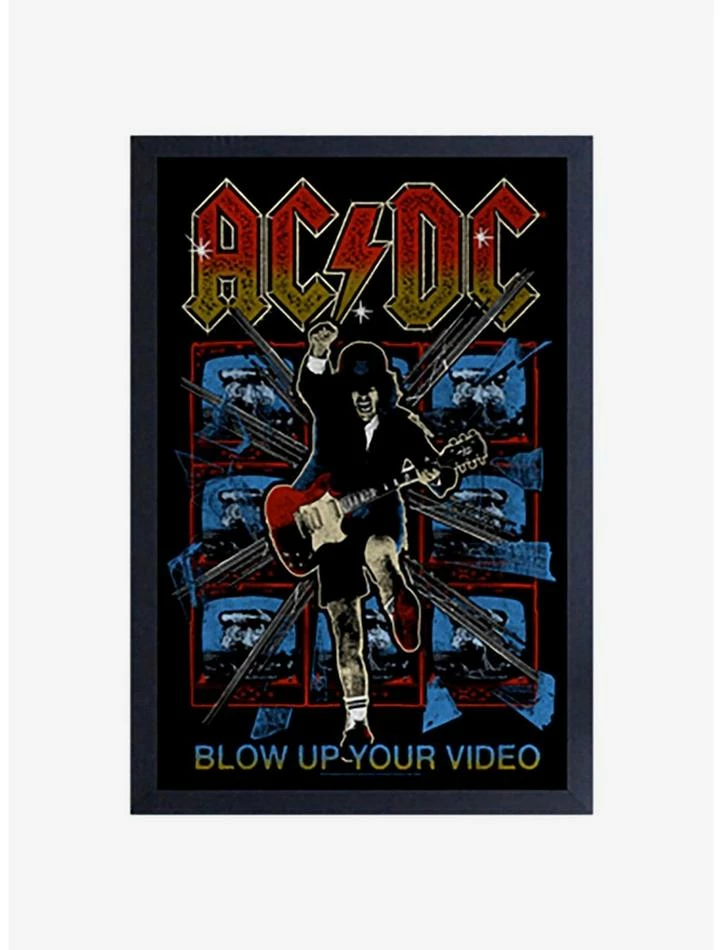 Outlet π― AC/DC Blow Up Your Video Sketch Framed Wood Wall Art βοΈ