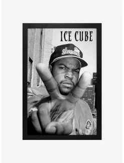 Flash Sale 🔥 Ice Cube Peace Fingers Framed Wood Wall Art 👍
