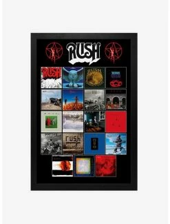 Coupon 😍 Rush Album Covers Framed Wood Wall Art ❤️