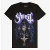Best reviews of 🌟 Ghost Stained Glass Papa Emeritus IV Boyfriend Fit 👧 Girls T-Shirt 🔥