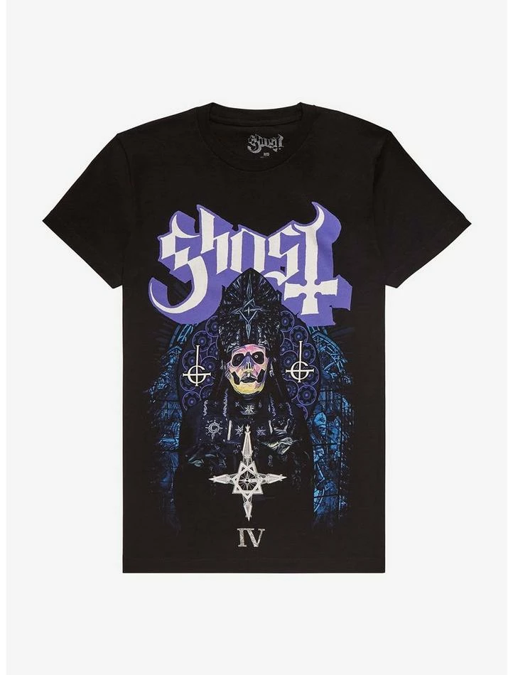 Best reviews of ๐ Ghost Stained Glass Papa Emeritus IV Boyfriend Fit ๐ง Girls T-Shirt ๐ฅ