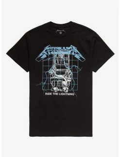Promo 🤩 Metallica Ride The Lightning Puff Print T-Shirt 🔔