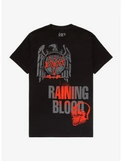Flash Sale 🌟 Slayer Raining Blood Puff Print T-Shirt ⌛