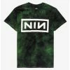 Best Sale 🌟 Nine Inch Nails Green Tie-Dye Boyfriend Fit 👧 Girls T-Shirt ✨
