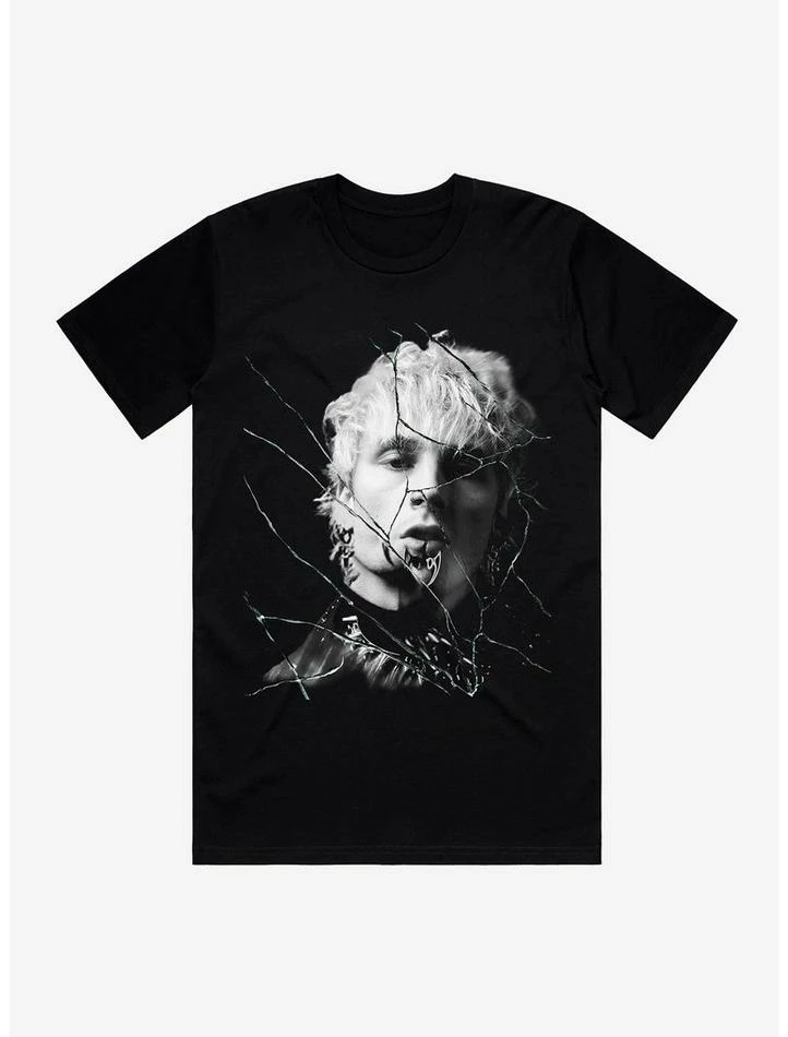 Deals 😀 Machine Gun Kelly Mainstream Sellout Cracked Portrait T-Shirt 🤩