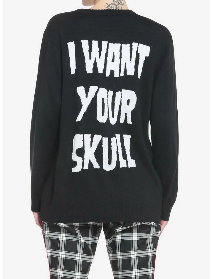 Best Sale π₯ Misfits I Want Your Skull Knit π§ Girls Sweater π€© - Image 2
