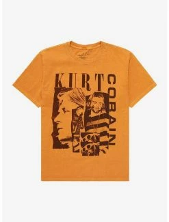 Best Sale ⌛ Kurt Cobain Photo Collage Boyfriend Fit 👧 Girls T-Shirt 🛒