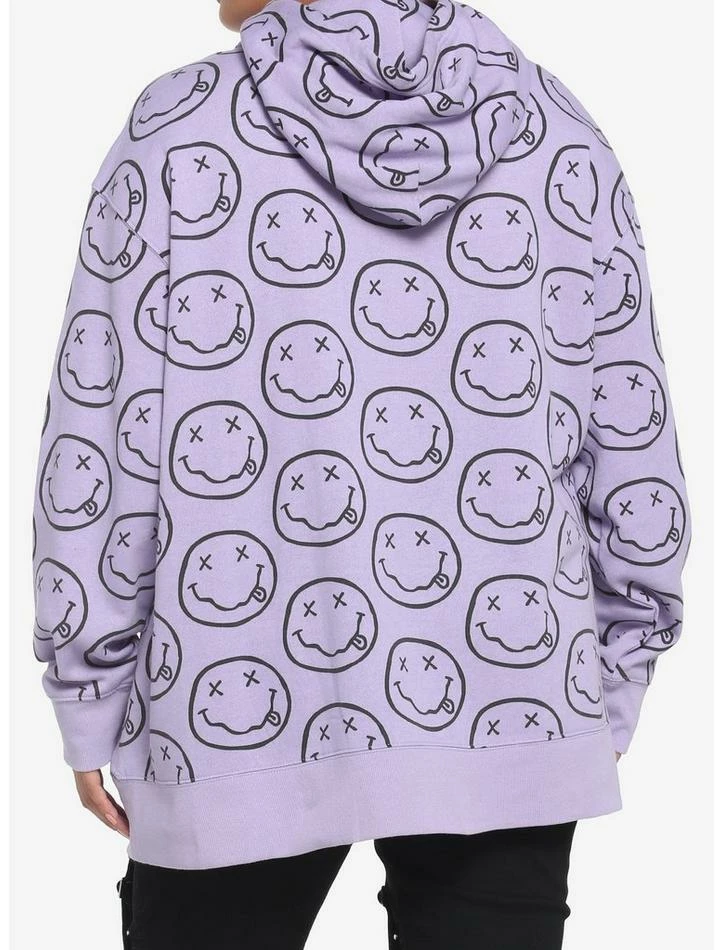 Budget β Nirvana Allover Print Pastel π§ Girls Hoodie Plus Size β - Image 3