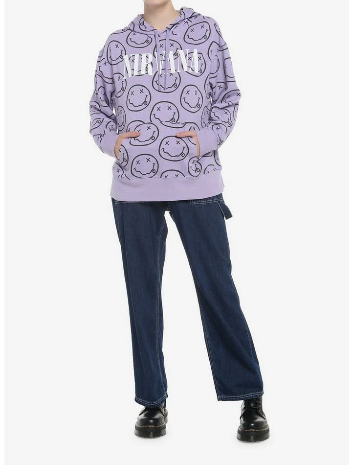 Hot Sale π Nirvana Allover Print Pastel π§ Girls Hoodie π€© - Image 2