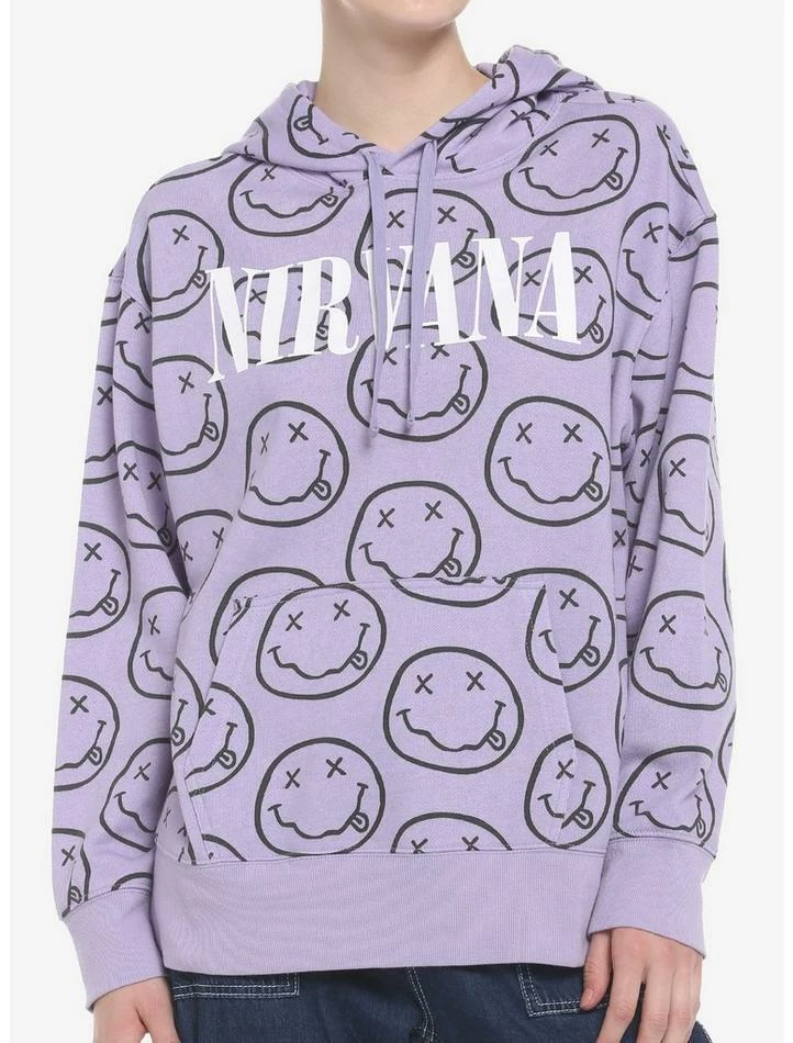 Hot Sale π Nirvana Allover Print Pastel π§ Girls Hoodie π€©