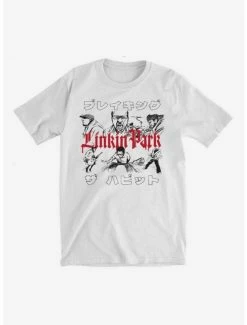 Best deal ⌛ Linkin Park Group Sketch Boyfriend Fit 👧 Girls T-Shirt ✨
