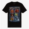 Budget 🧨 Megadeth Vic Rattlehead Grid T-Shirt 🤩