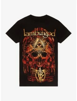 Top 10 😀 Lamb Of God Skull Stained Glass Boyfriend Fit 👧 Girls T-Shirt 🎁
