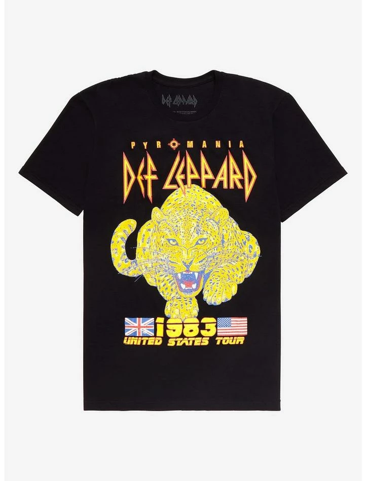 Discount 🛒 Def Leppard Pyromania 1983 U.S. Tour T-Shirt ✔️