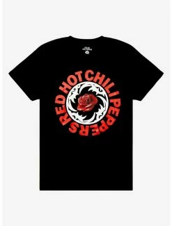 Outlet ⭐ Red Hot Chili Peppers Rose Boyfriend Fit 👧 Girls T-Shirt 🎁